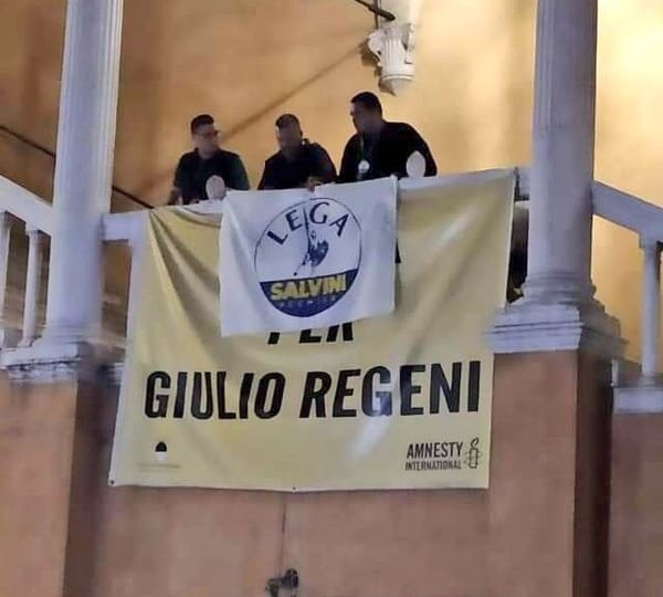 La Lega festeggia la vittoria a Ferrara oltraggiando Regeni